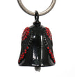 Milwaukee Leather MLB9004 'Wings with Red Diamond' Motorcycle Good Luck Bell | Key Chain Accessory for Bikers