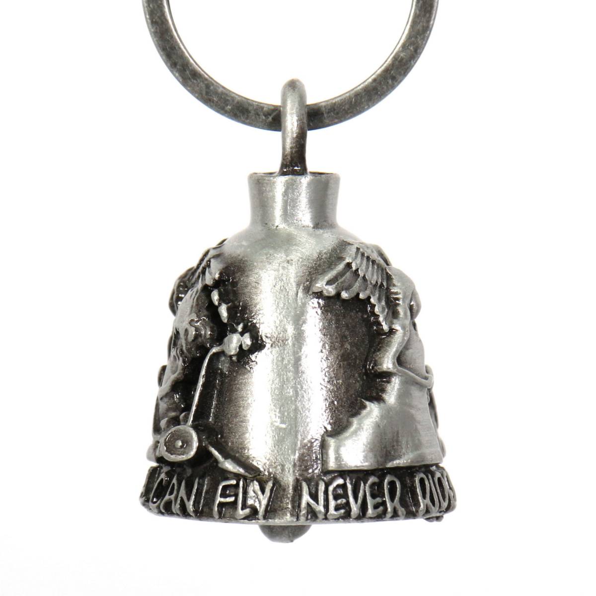 Milwaukee Leather MLB9019 'Never Ride Faster' Motorcycle Good Luck Bell | Key Chain Accessory for Bikers