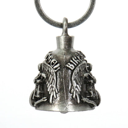 Milwaukee Leather MLB9024 'Biker Angel' Motorcycle Good Luck Bell | Key Chain Accessory for Bikers