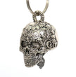 Milwaukee Leather MLB9028 'Sugar Skull' Motorcycle Good Luck Bell | Key Chain Accessory for Bikers