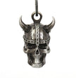 Milwaukee Leather MLB9029 'Viking Skull with Black Eyes' Motorcycle Good Luck Bell | Key Chain Accessory for Bikers