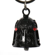 Milwaukee Leather MLB9033 Black 'Red Cross' Motorcycle Good Luck Bell | Key Chain Accessory for Bikers