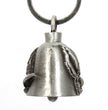 Milwaukee Leather MLB9035 'Praying Hands' Motorcycle Good Luck Bell | Key Chain Accessory for Bikers