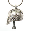 Milwaukee Leather MLB9037 'Male Sugar Skull' Motorcycle Good Luck Bell | Key Chain Accessory for Bikers