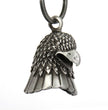 Milwaukee Leather MLB9042 'Bald Eagle Head' Motorcycle Good Luck Bell | Key Chain Accessory for Bikers
