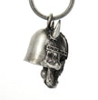 Milwaukee Leather MLB9052 'Viking Skull Horns with Black Eyes' Motorcycle Good Luck Bell | Key Chain Accessory for Bikers