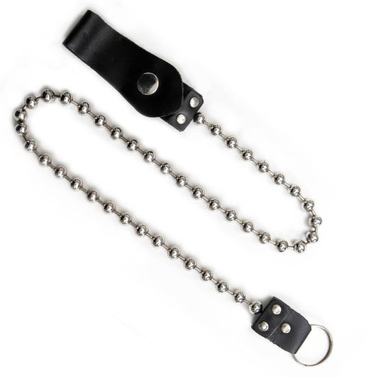Milwaukee Leather MLC78964 Silver Metal Anti-Theft 24 Inch Wallet Chain with Snap-On Belt Loop and Key Holder