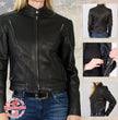 Milwaukee Leather USA MADE MLJKL5001 Women's Black Foxy Premium Motorcycle Leather Jacket with Vents