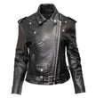 Milwaukee Leather USA MADE MLJKL5004 Women's Black The Flaunt Premium Classic Motorcycle Style Leather Jacket