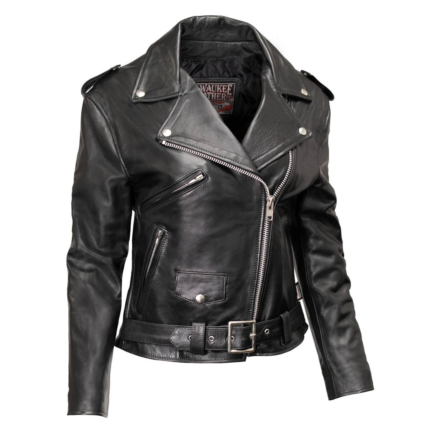 5351POURLES FEMMES ライダースジャケット Milwaukee Leather MLL2570 Women's 'Phoenix Embroidered' Black and