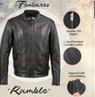 Milwaukee Leather USA MADE MLJKM5006 Men's Black Rumble Premium Leather Motorcycle Jacket