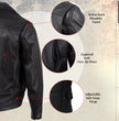 Milwaukee Leather USA MADE MLJKM5008 Men's Black Revolve Premium Leather Vented Motorcycle Jacket