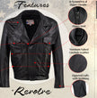 Milwaukee Leather USA MADE MLJKM5008 Men's Black Revolve Premium Leather Vented Motorcycle Jacket