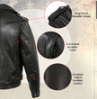 Milwaukee Leather USA MADE MLJKM5009 Men's Black The Dean Premium Leather Throwback Motorcycle Jacket