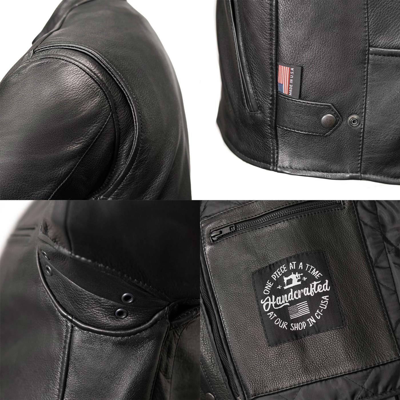 Milwaukee Leather USA MADE MLJKM5001 Men's Black Road Racer Premium Leather Motorcycle Jacket