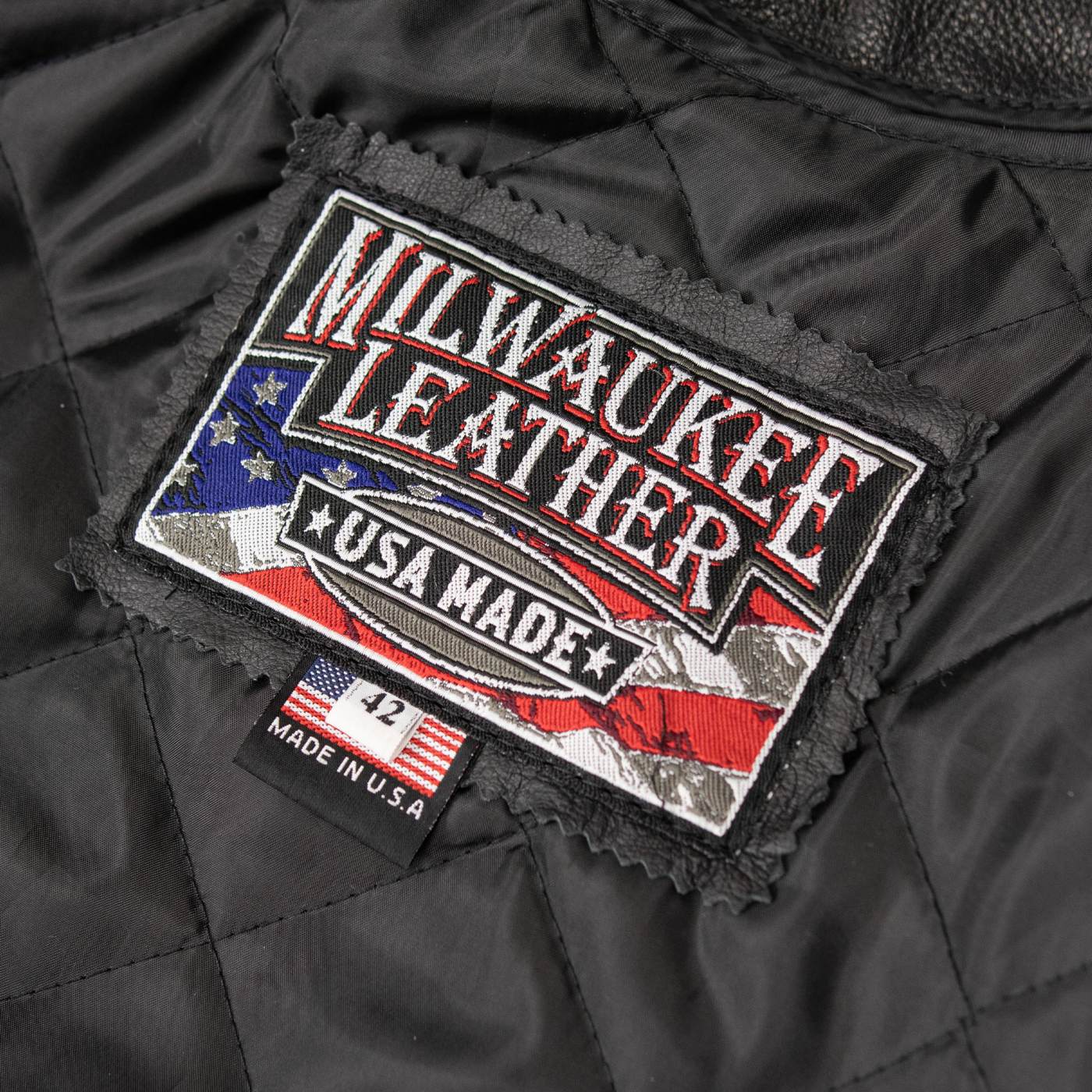 Milwaukee Leather USA MADE MLJKM5001 Men's Black Road Racer