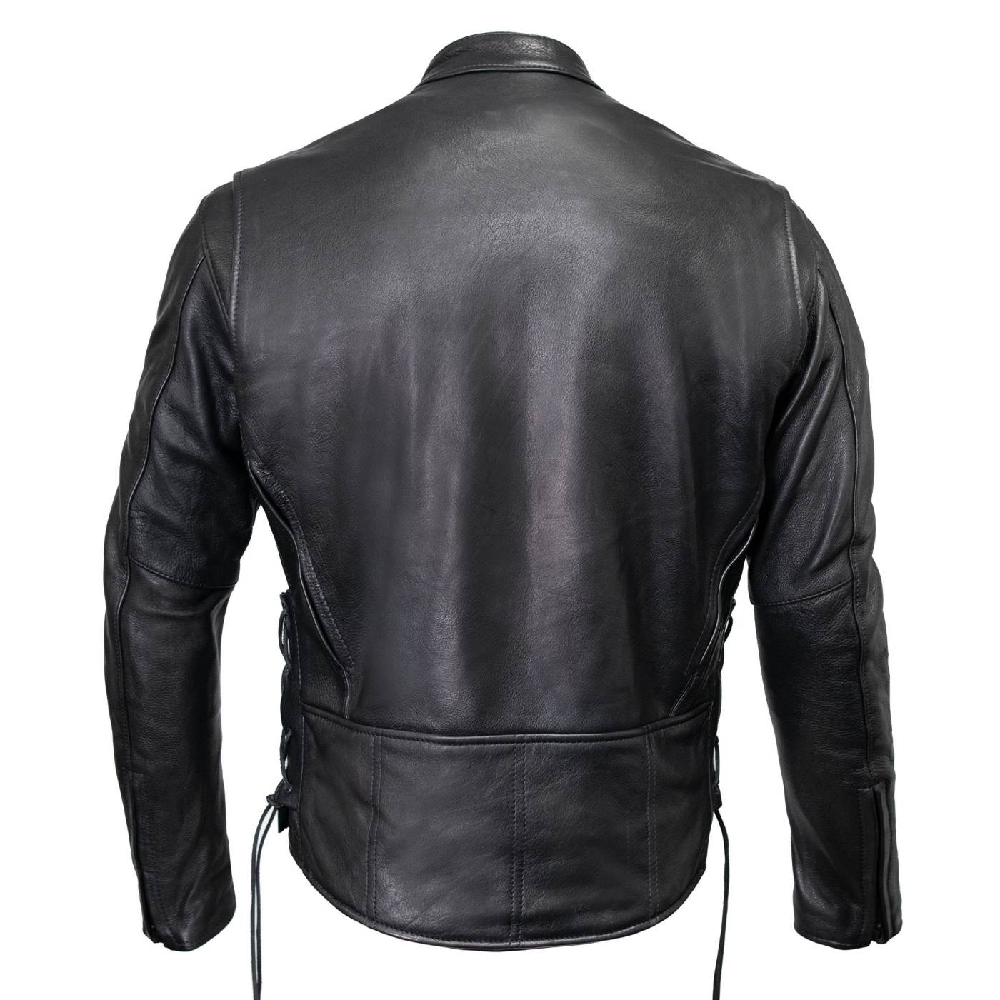 Milwaukee Leather USA MADE MLJKM5002 Men's Black Air Stream Vented Premium Leather Motorcycle Jacket with Side Laces