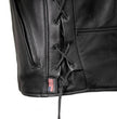 Milwaukee Leather USA MADE MLJKM5002 Men's Black Air Stream Vented Premium Leather Motorcycle Jacket with Side Laces