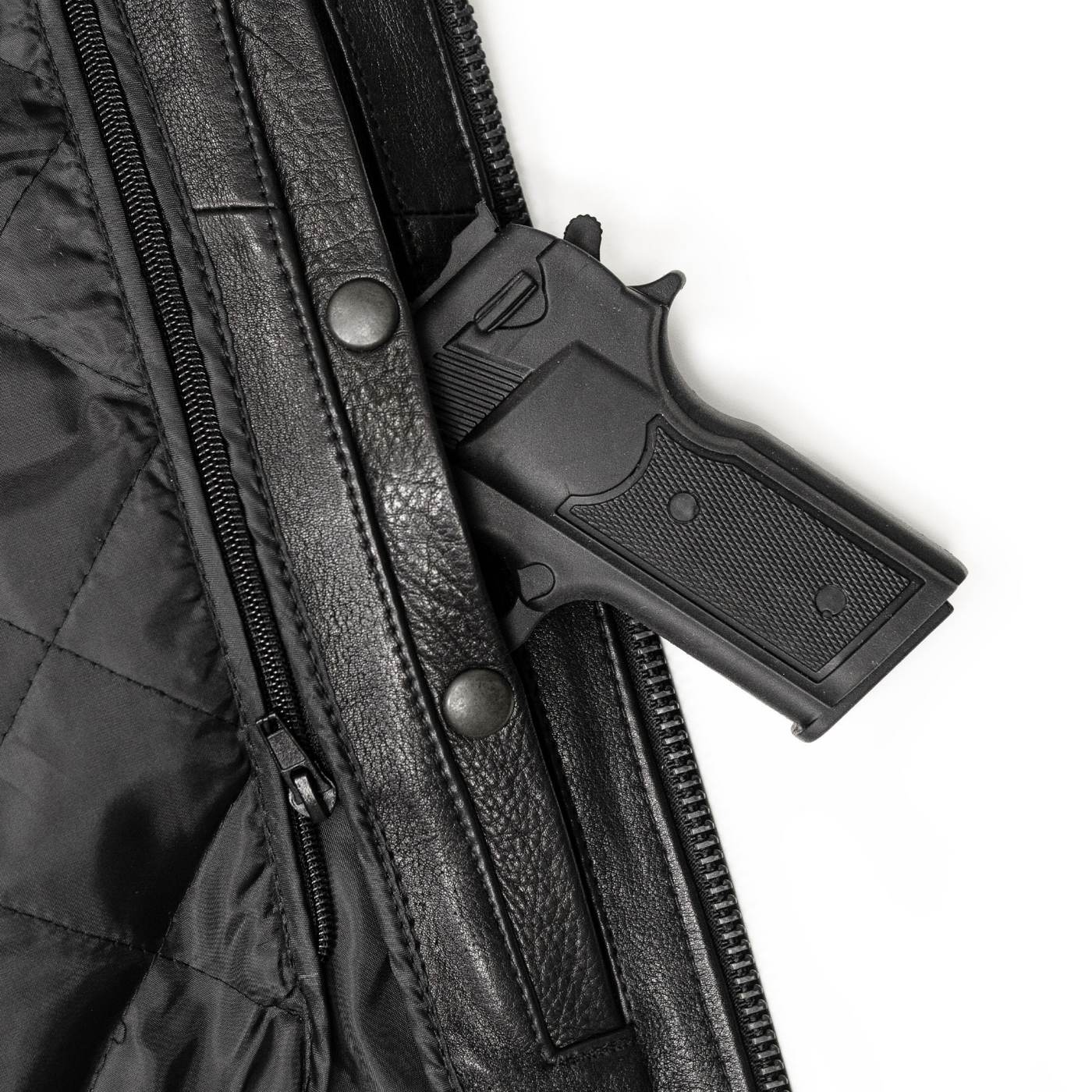 Milwaukee Leather USA MADE MLJKM5002 Men's Black Air Stream Vented Premium Leather Motorcycle Jacket with Side Laces