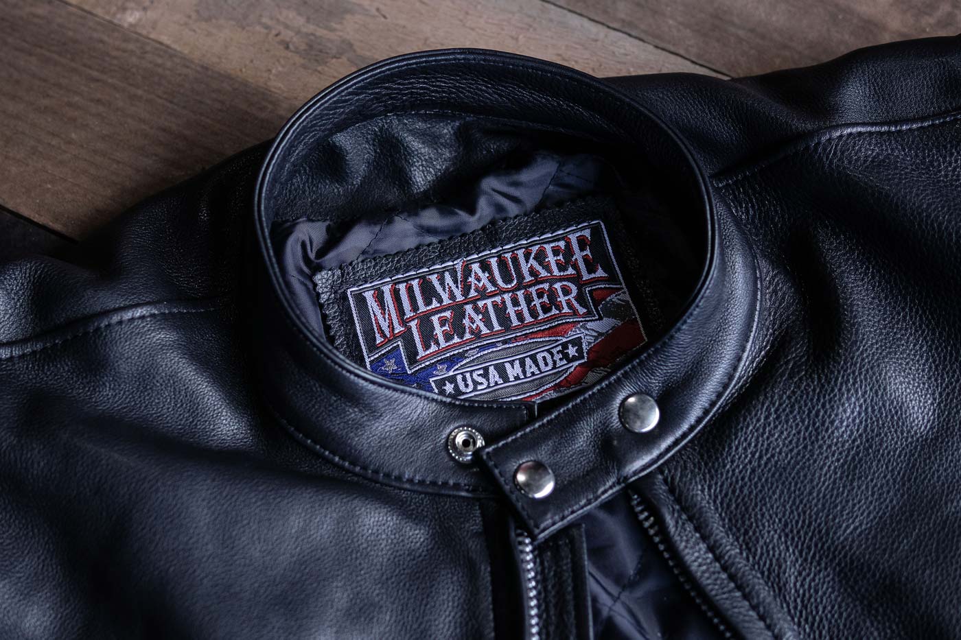 Milwaukee Leather USA MADE MLJKM5006 Men's Black Rumble Premium