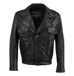 Milwaukee Leather USA MADE MLJKM5008 Men's Black Revolve Premium Leather Vented Motorcycle Jacket