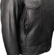 Milwaukee Leather USA MADE MLJKM5008 Men's Black Revolve Premium Leather Vented Motorcycle Jacket