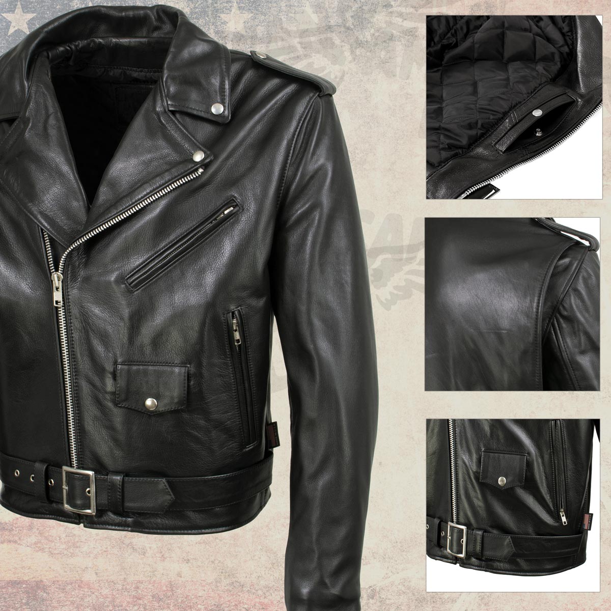 Milwaukee Leather USA MADE MLJKM5009 Men's Black The Dean Premium