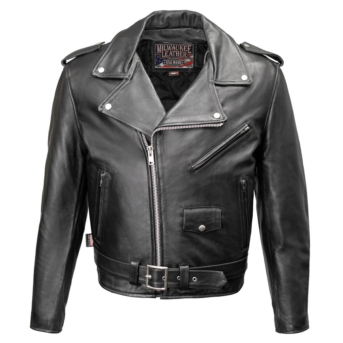Milwaukee Leather USA MADE MLJKM5009 Men's Black The Dean Premium