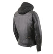 Milwaukee Leather Women's Vented Racer Leather Jacket with Removable Hoodie MLL2501