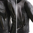 Milwaukee Leather Women's Vented Racer Leather Jacket with Removable Hoodie MLL2501