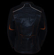 Milwaukee Leather MLL2502 Women's 'Laser Cut' Distressed Black and Orange Scuba Style Racer Jacket