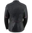 Milwaukee Leather MLL2502 Women's 'Laser Cut' Distressed Black and Purple Scuba Style Racer Jacket