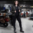 Milwaukee Leather MLL2503 Women's Black 'Bedazzled' Leather Moto Jacket with Hoodie