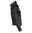 Milwaukee Leather MLL2516 Black Leather Rub-Off Leather Jacket with Hoodie for Women