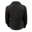 Milwaukee Leather MLL2525 Women's Black Leather Lightweight Lace to Lace Jacket