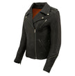 Milwaukee Leather MLL2525 Women's Black Leather Lightweight Lace to Lace Jacket