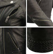Milwaukee Leather MLL2525 Women's Black Leather Lightweight Lace to Lace Jacket