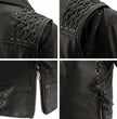 Milwaukee Leather MLL2525 Women's Black Leather Lightweight Lace to Lace Jacket