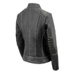 Milwaukee Leather MLL2526 Women's 'Elegant' Distressed Gray Detail Laced Leather Jacket