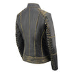 Milwaukee Leather MLL2527 Women's 'Elegant' Distressed Brown Detail Laced Leather Jacket