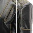 Milwaukee Leather MLL2527 Women's 'Elegant' Distressed Brown Detail Laced Leather Jacket