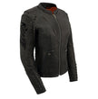 Milwaukee Leather MLL2535 Women's Black Leather Lightweight Scuba Racer Jacket