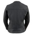 Milwaukee Leather MLL2552 Women's Premium Black Leather Motorcycle Rider Jacket w/ Cool-Tec Leather Treatement