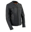 Milwaukee Leather MLL2552 Women's Premium Black Leather Motorcycle Rider Jacket w/ Cool-Tec Leather Treatement