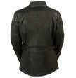 Milwaukee Leather MLL2560 Women's Black 3/4 Length Gator Embossed Leather Jacket