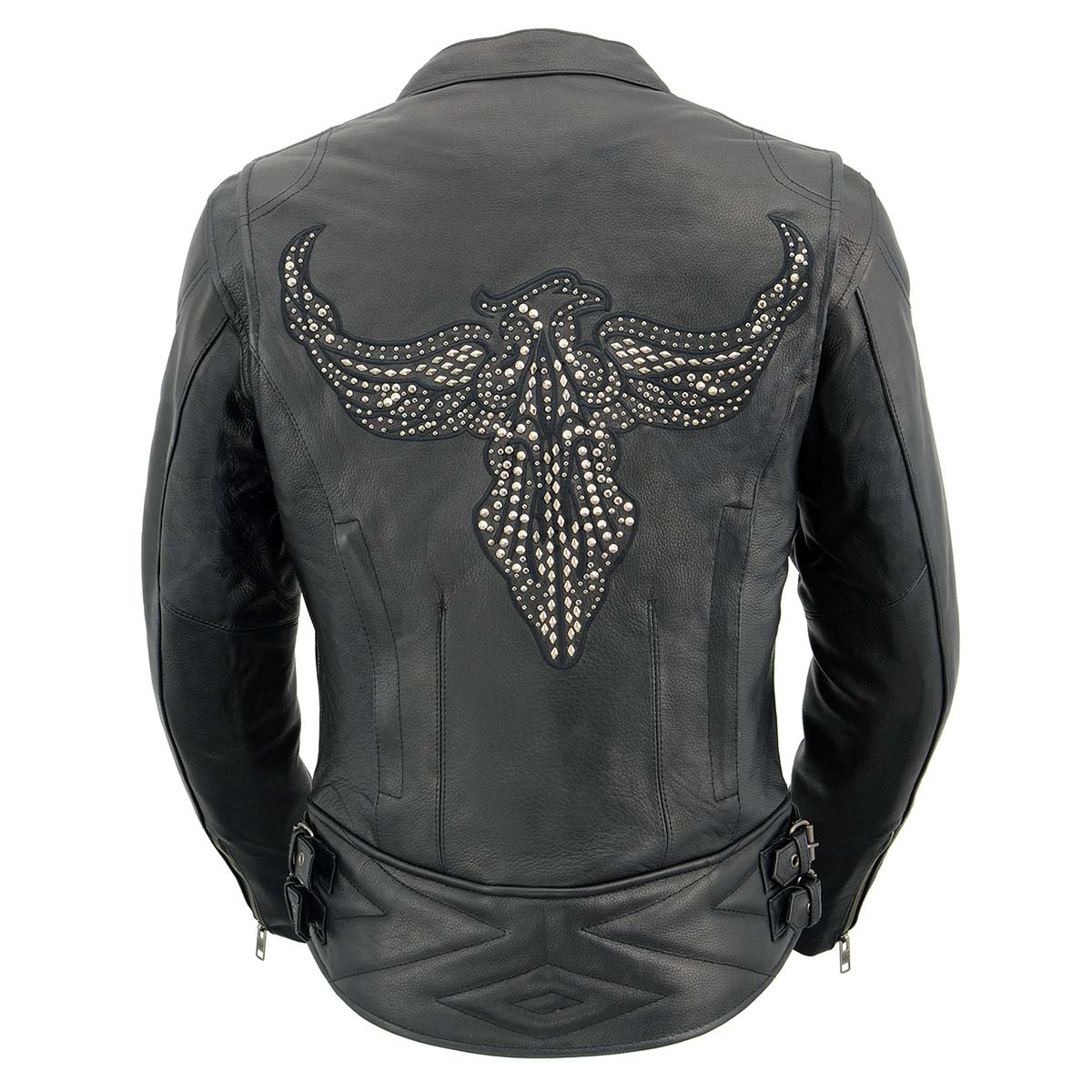 Milwaukee Leather MLL2570 Women's Black 'Phoenix Embroidered