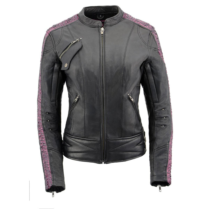 Milwaukee Leather MLL2571 Ladies Black and Purple &