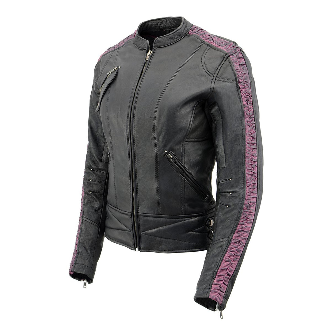 Milwaukee Leather MLL2571 Ladies Black and Purple &