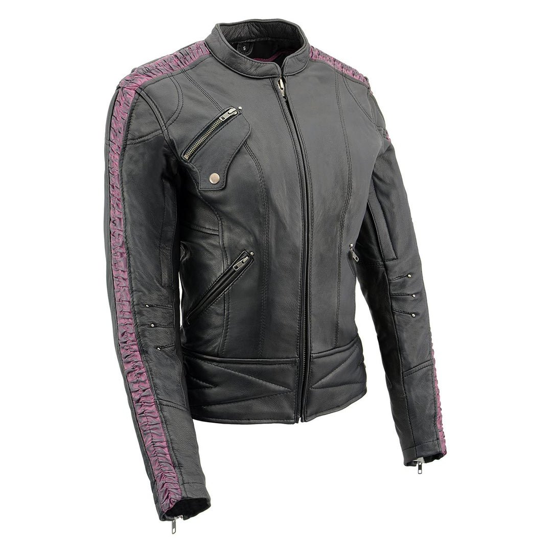 Milwaukee Leather MLL2571 Ladies Black and Purple &