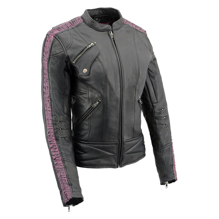 Milwaukee Leather MLL2571 Ladies Black and Purple &